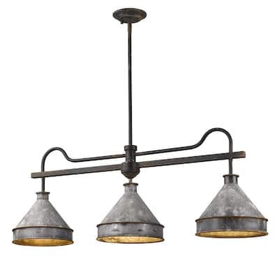 Golden Lighting Jasper 3 Light 41" Wide Linear Chandelier