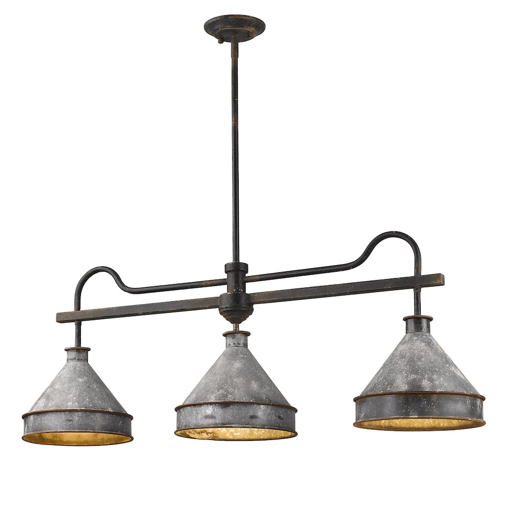 Golden Lighting Jasper 3 Light 41" Wide Linear Chandelier