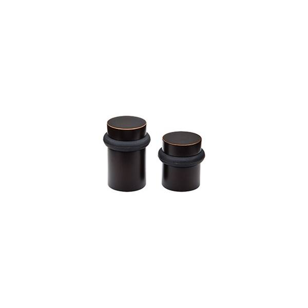 slide 2 of 2, Emtek American Classic 2" Tall Cylindrical Floor Bumper Oil Rubbed Bronze