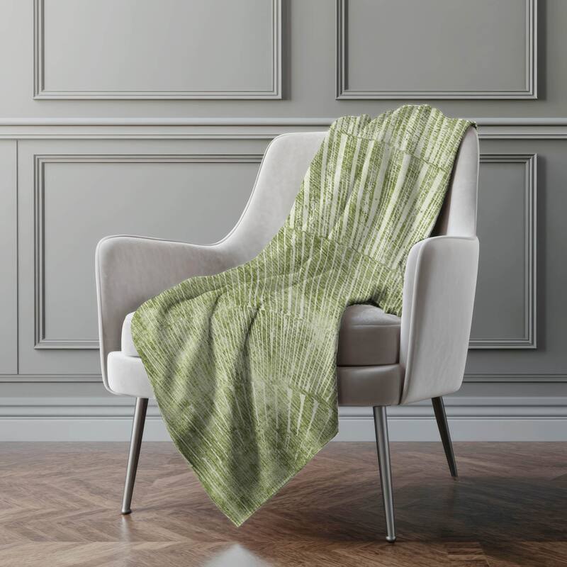 Premium Machine Washable Modern Sun Sherpa Throw Blanket - Sage - 4'2" x 5'10"