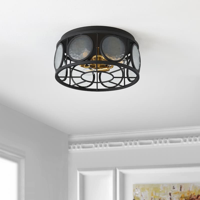 SAFAVIEH Lighting Ander Flush Mount - 13"W x 13"D x 6"H