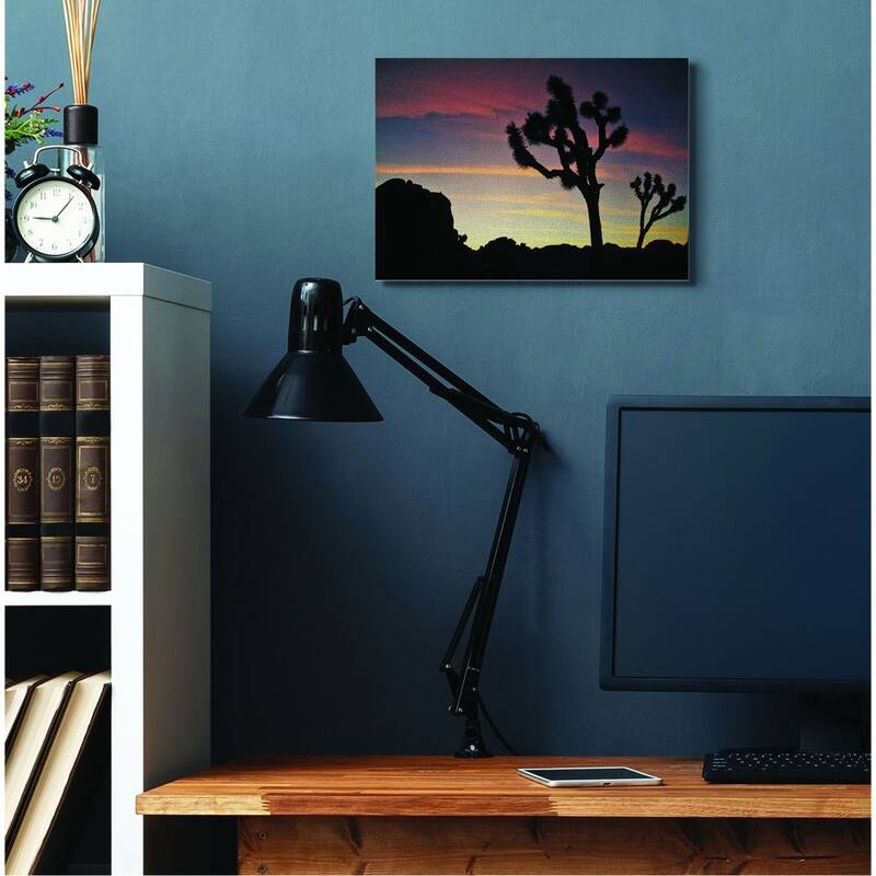 Stupell Desert Tree Sunset Silhouette Photograph Canvas Wall Art