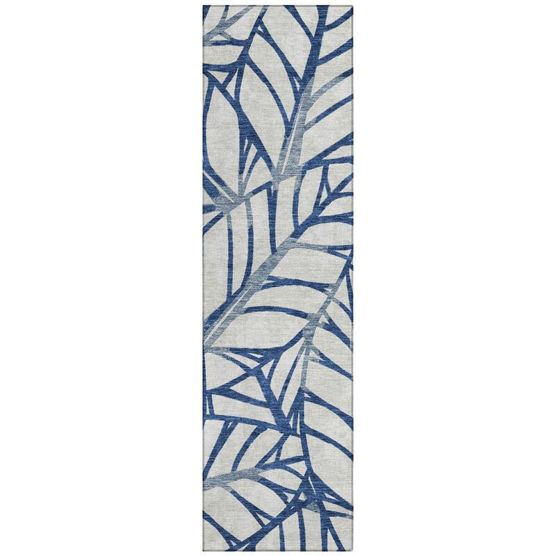 Machine Washable Indoor/ Outdoor Chantille Modern Palms Rug