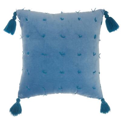 Mina Victory Life Styles Hand Knotted Velvet Throw Pillow, (18" x 18")