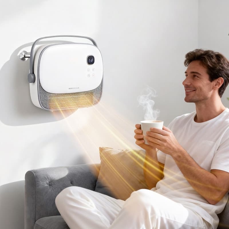 1500-Watt Wall-Mount and Floor Electric Space Heater with Remote Control