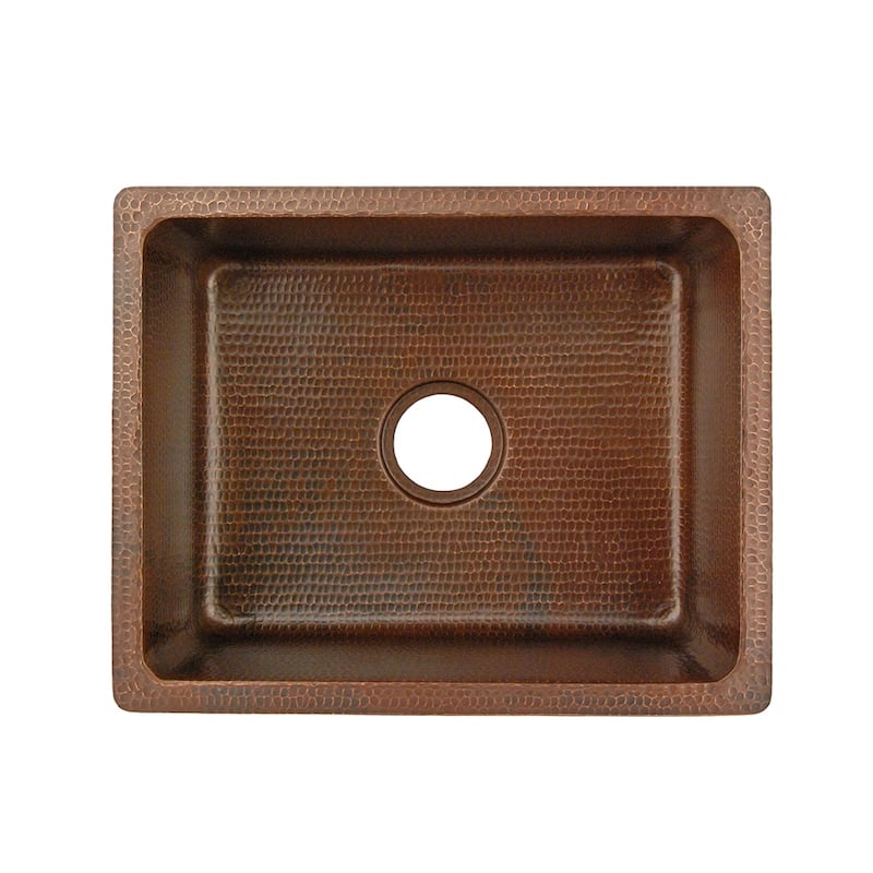 20-in Hammered Copper Kitchen/Bar/Prep Single Basin Sink (BREC20DB)