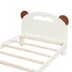 preview thumbnail 9 of 11, Twin Size Platform Bed With Bear Ears Shaped Headboard And Led