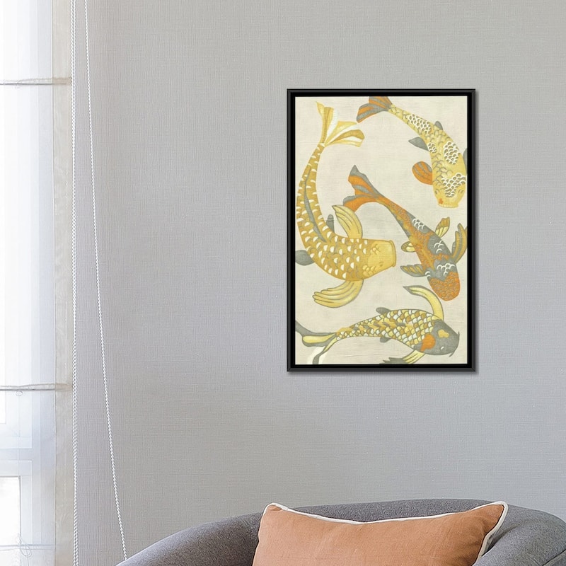 iCanvas "Golden Koi I" by Chariklia Zarris Framed Canvas Print