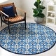 preview thumbnail 2 of 8, SAFAVIEH Handmade Four Seasons Catrina Floral Rug 4' Round - Blue - Round