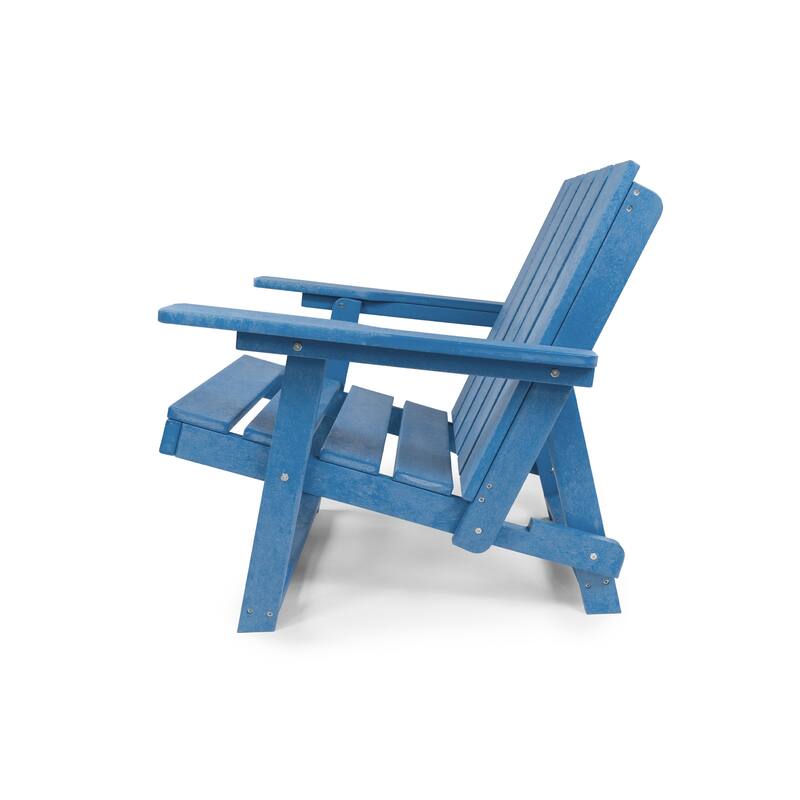 Amalfi Fully Assembled All-Weather Outdoor Folding Modern Adirondack Chair and Table Set - 3-piece