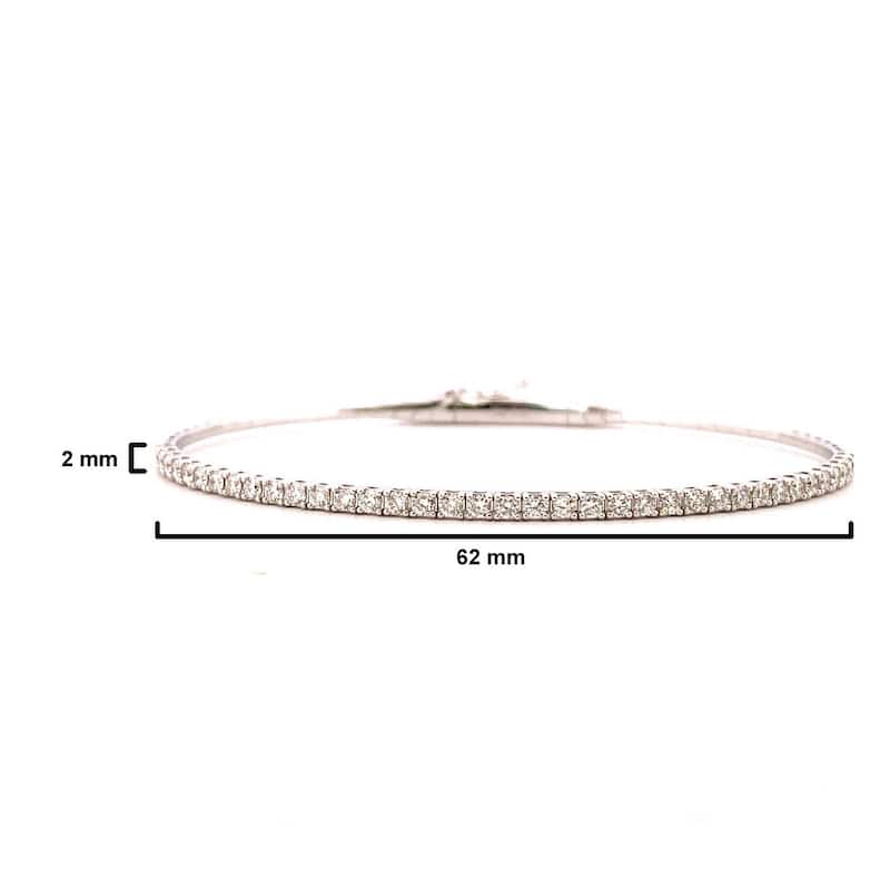 Kabella 14kt Gold Diamond Flexible Bangle
