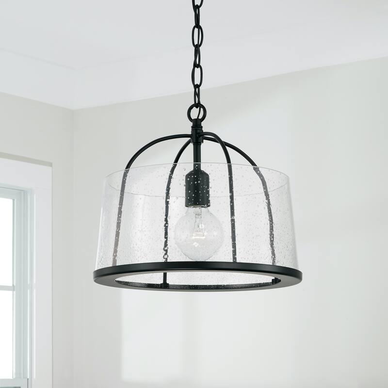 Mason 1-light Convertible Pendant/ Semi-Flush Mount