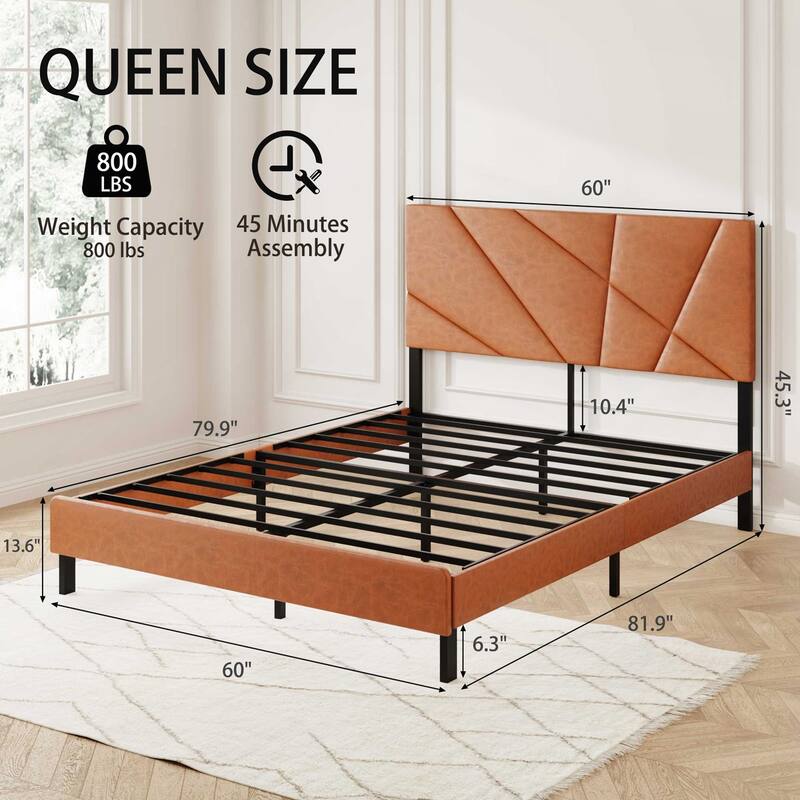 Square Platform Bed with Under-bed Storage