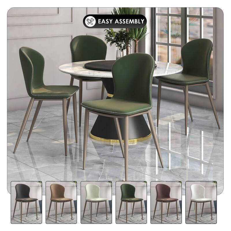 Mosaic Modern Upholstered in Fabric Dining Chair With Metal Legs Set of 4