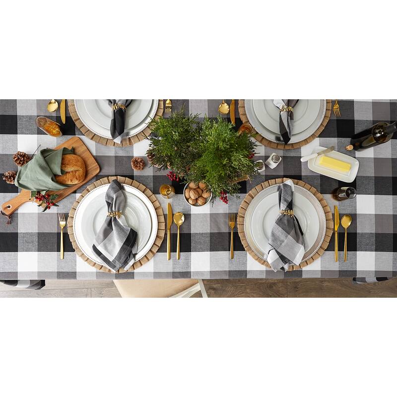 DII Tri Color Check Tablecloth