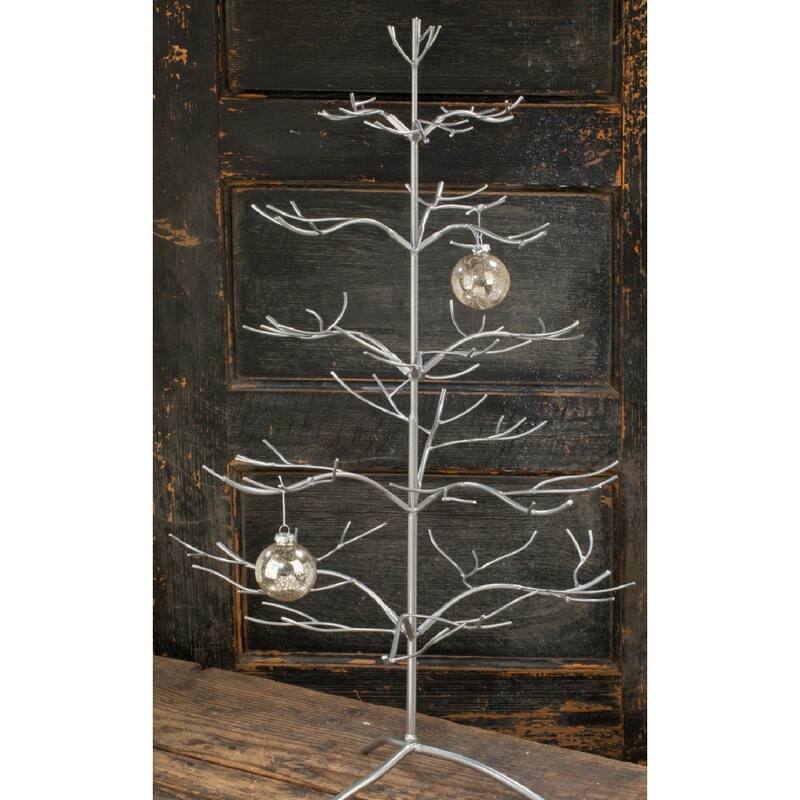 36 in. Metal Ornament Tree - 36" - Silver