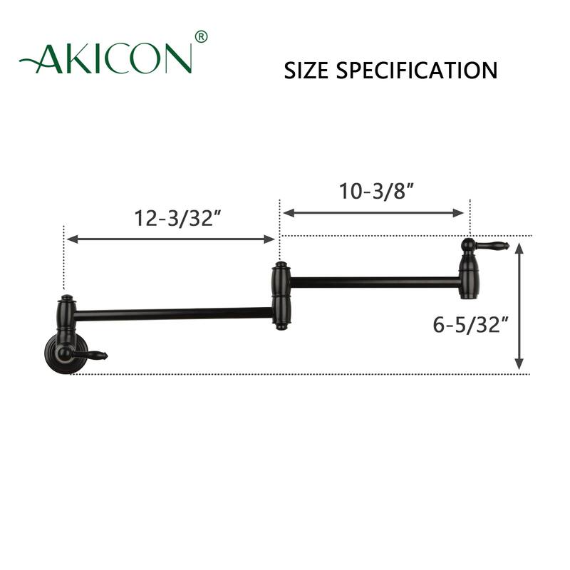 Copper Wall-Mounted Pot Filler Faucet