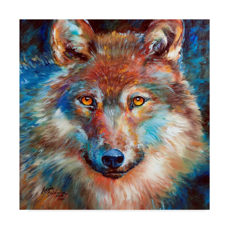 Marcia Baldwin 'Timber Wolf Abstract' Canvas Art