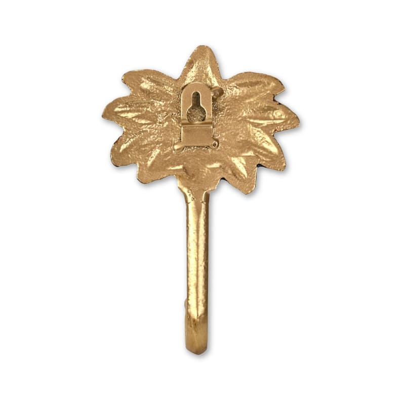 Theira Palm Tree Gold Cast Iron Wall Hook - N/A
