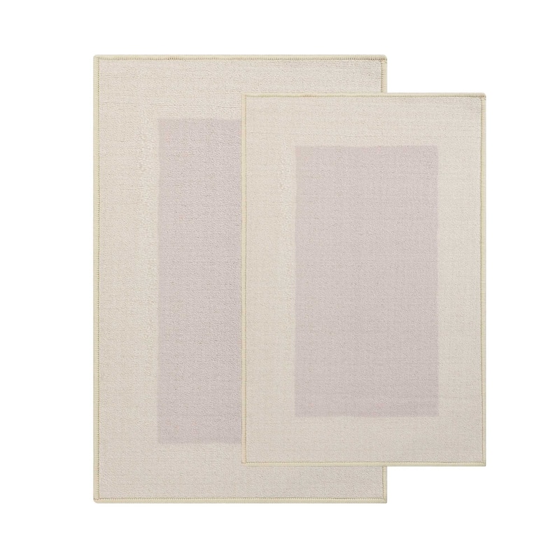 Plush Washable Non-Slip Backing 2 Piece Kitchen Rug Set by Superior