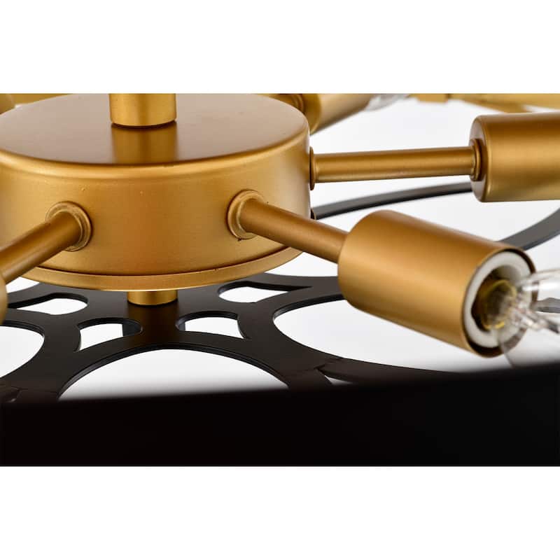 Ofra 24-inch 6 Lights 3 Blades Lighted Ceiling Fan with Remote