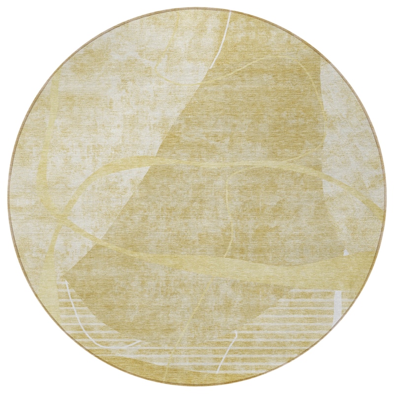 HomeRoots Abstract Transitional Rectangle Outdoor Rug