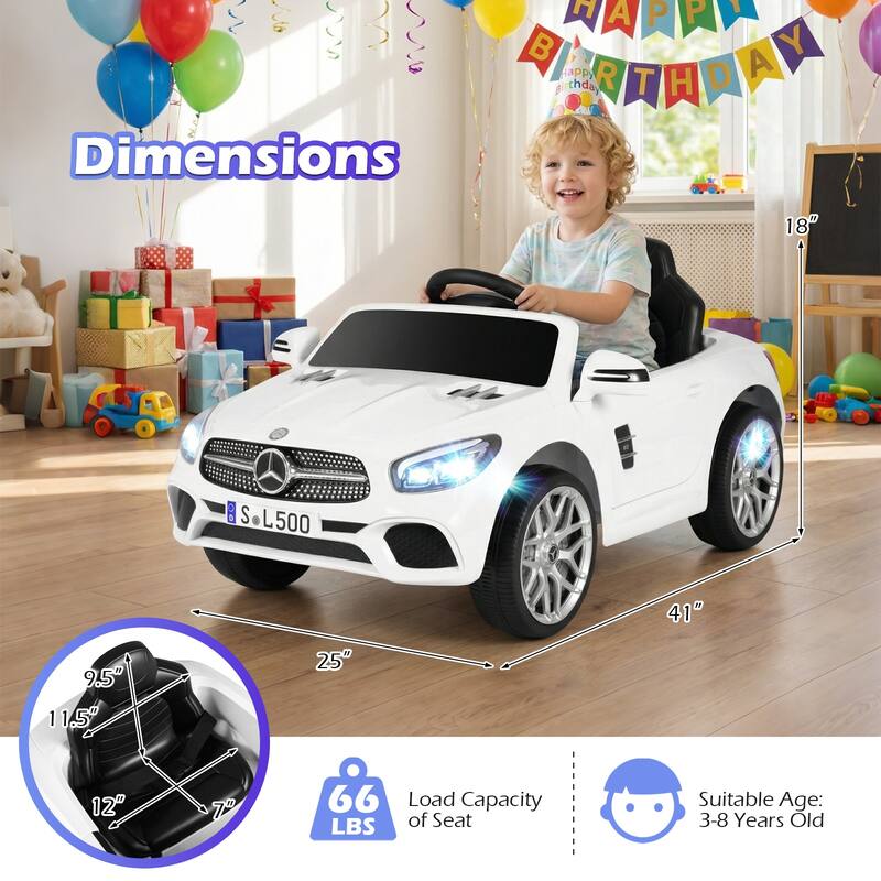 Gymax Licensed Mercedes-Benz SL R231 Kids Ride on Car 12V Electric