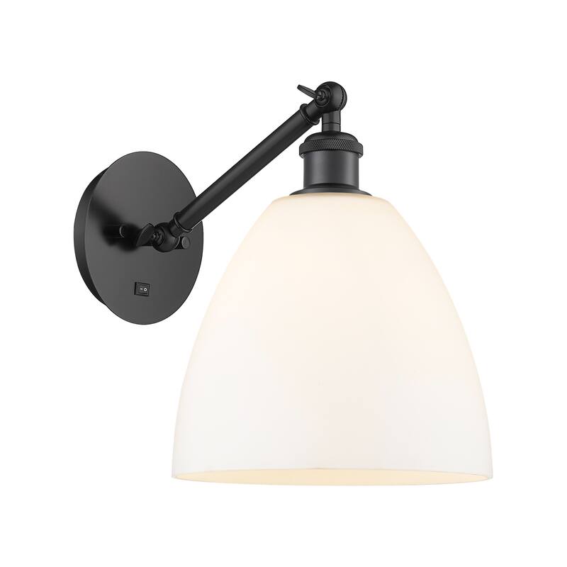 Innovations Lighting Endless Possibilities Ballston - Bristol - 1 Light 9" Adjustable Sconce - Arm Adjusts Up and Down - Matte White/Matte Black