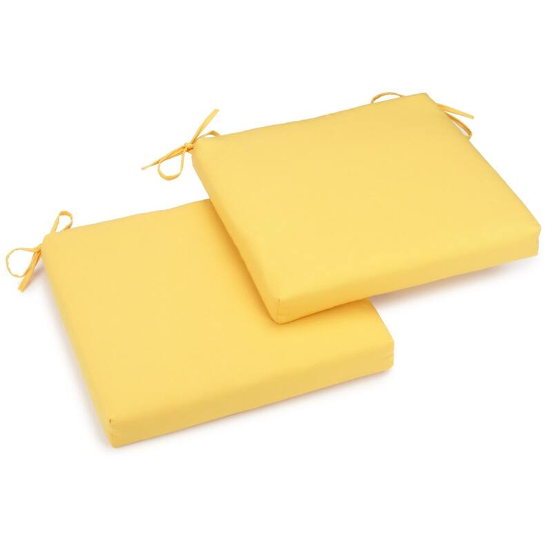 20-inch by 19-inch Twill Indoor Chair Cushion (Set of 1, 2, or 4) - 20 x 19 - Set of 2 - Sunset