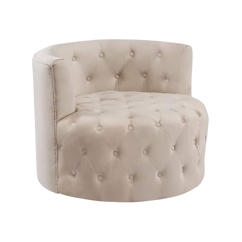 Courtenay Velvet Swivel Chair - 33" x 33" x 27"