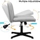preview thumbnail 8 of 19, BOSSIN Armless Office Desk Chair No Wheels,Fabric Padded Modern Swivel Vanity Chair