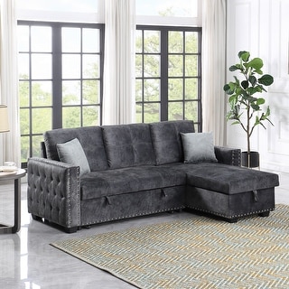 Reversible Sleeper Sectional Sofa with Storage - Bed Bath & Beyond ...