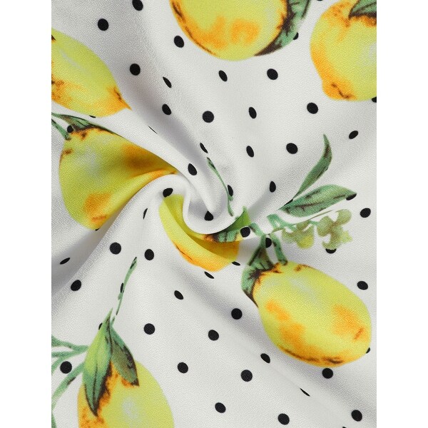 lemon polka dot dress