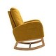 preview thumbnail 3 of 13, Modern Accent Rocking Chair , Upholstered Tall Back Accent Armchair Nursery Glider Rocker