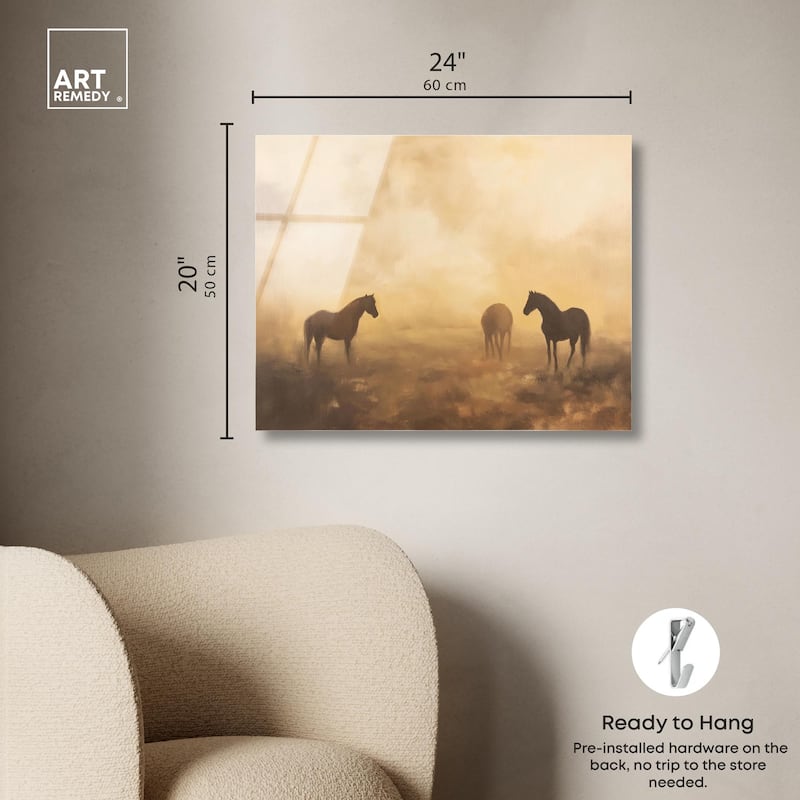 Equine Trio Acrylic by Art Remedy, Ready to Hang