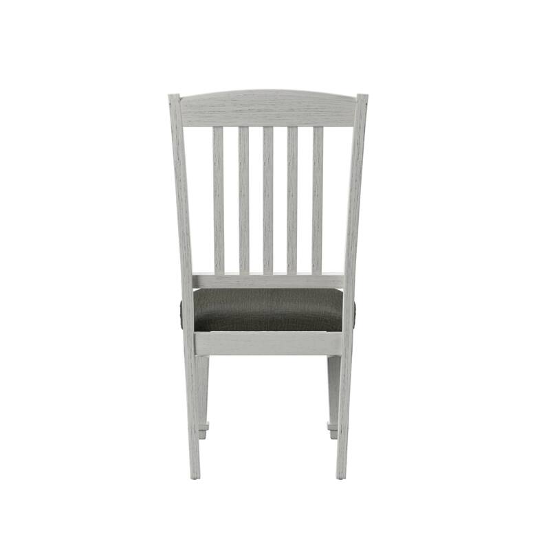 Furniture of America Hish Rustic White Fabric Dining Chairs (Set of 2)