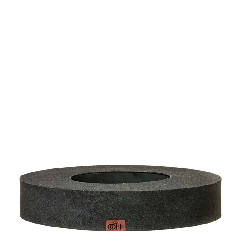 Lg. Rcycld Paper VaseCandleholder Black- A - A