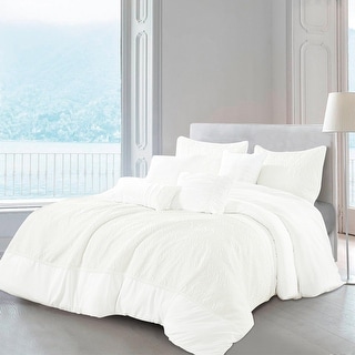 Wellco Bedding Comforter Set Bed In A Bag - 7 Piece Luxury PRIMOLA microfiber Bedding Sets - Oversized Bedroom Comforters