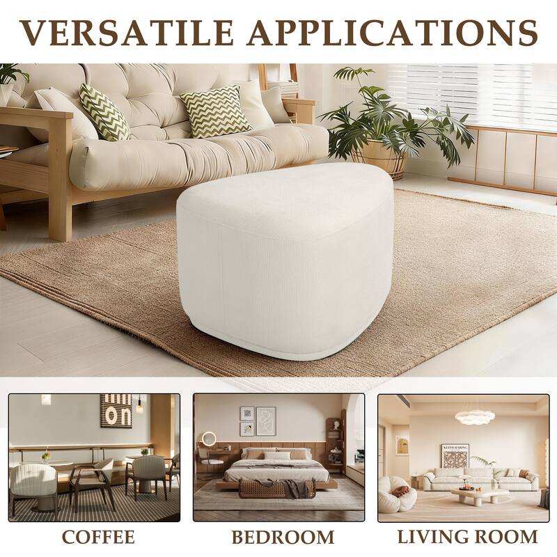 Modern Triangular Upholstered Accent Ottoman