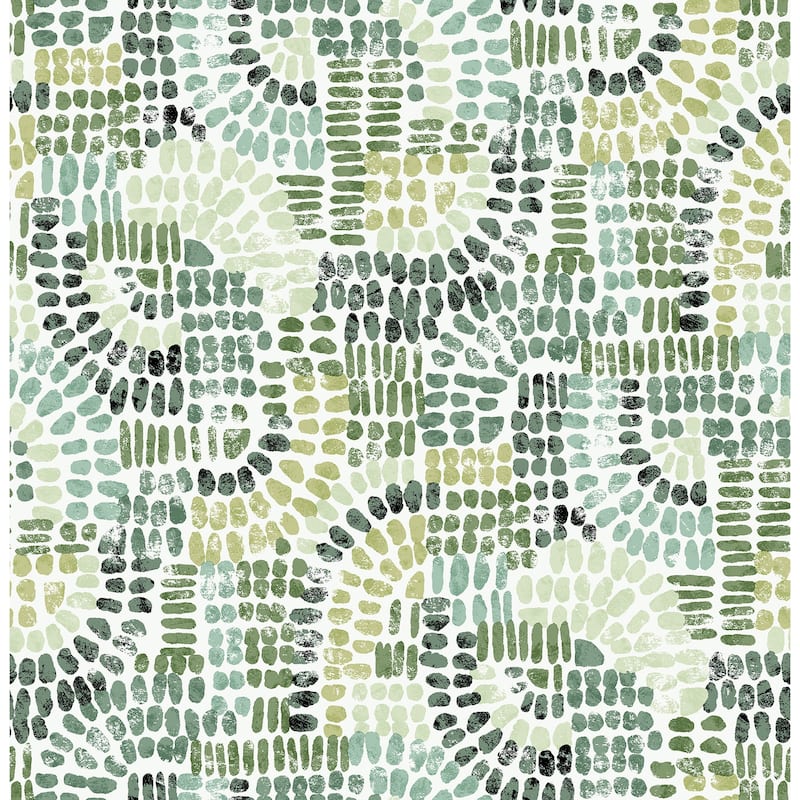 A-Street Prints Wanderer Evergreen Mosiac Wallpaper