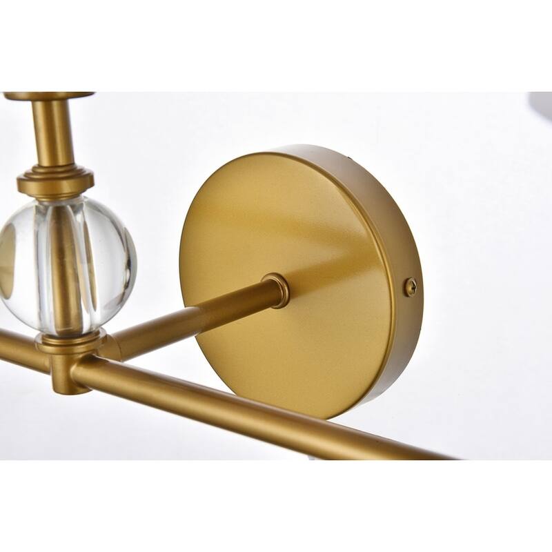 Bella 3 Light Bath Sconce with White Fabric Shade