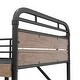 preview thumbnail 7 of 11, Twin XL over Twin XL Metal Bunk Bed with LED Lights, Charge Station, and Storage Drawers, Black