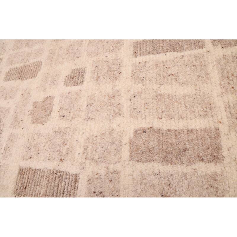 ECARPETGALLERY Hand-knotted Looma Ivory Wool Rug - 8'2 x 9'8