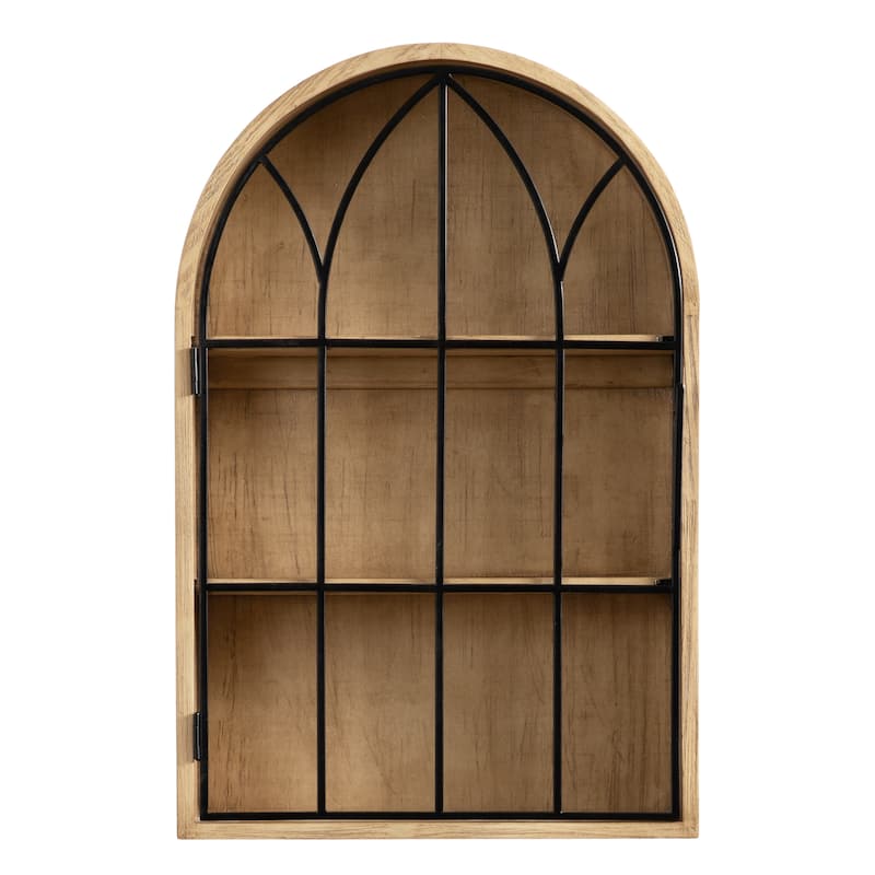 Kate and Laurel Megara Arched Wall Mounted Cabinet - 16x5x24