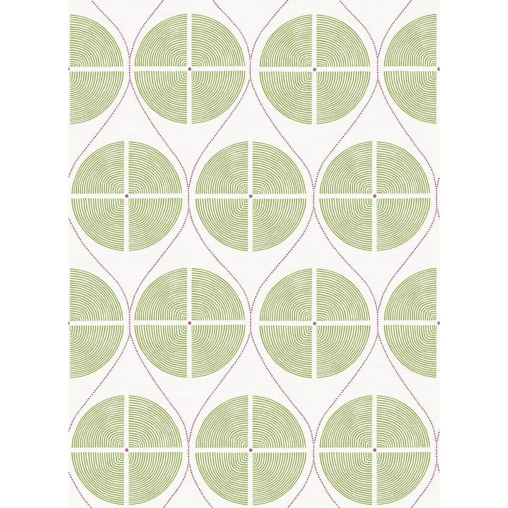 A-Street Prints Luminary Green Ogee Wallpaper