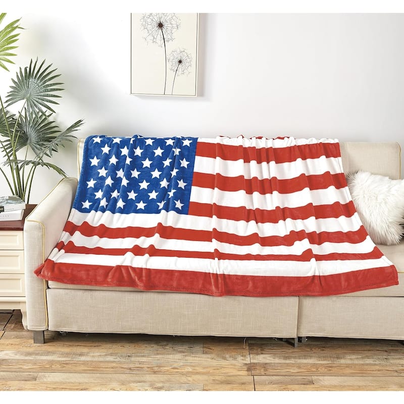 American Flag Oversized 50" x 70" Throw Blanket
