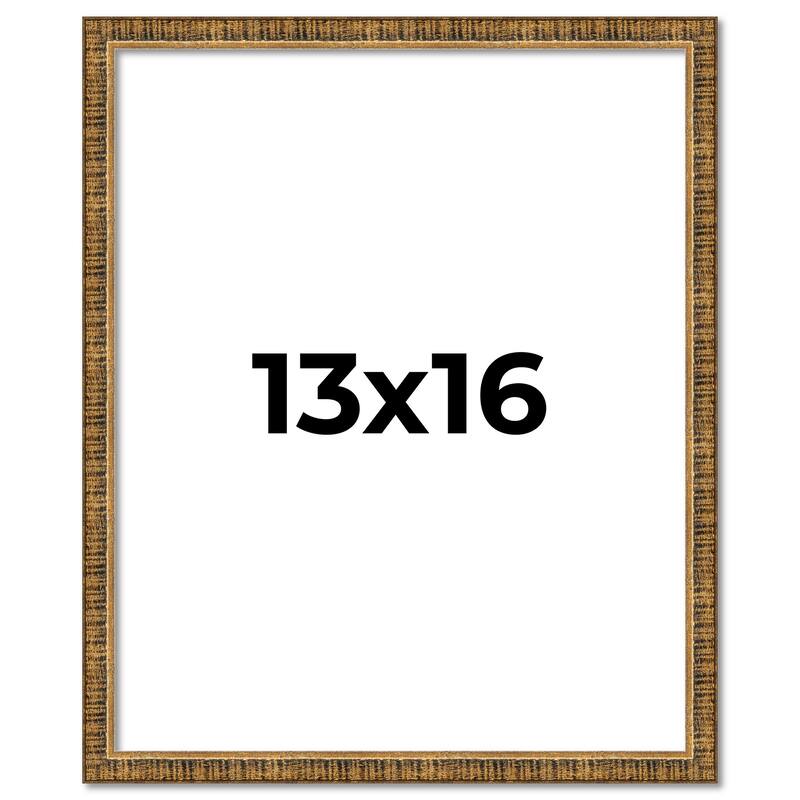 13x16 Frame Gold Solid Wood Picture Frame - Complete Modern Photo