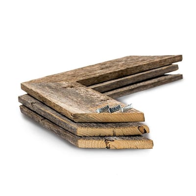 HomeRoots Set of Three Gray Distressed Wood Hanging Dimensional Sculptures - 11 W x 1 D x 14 H