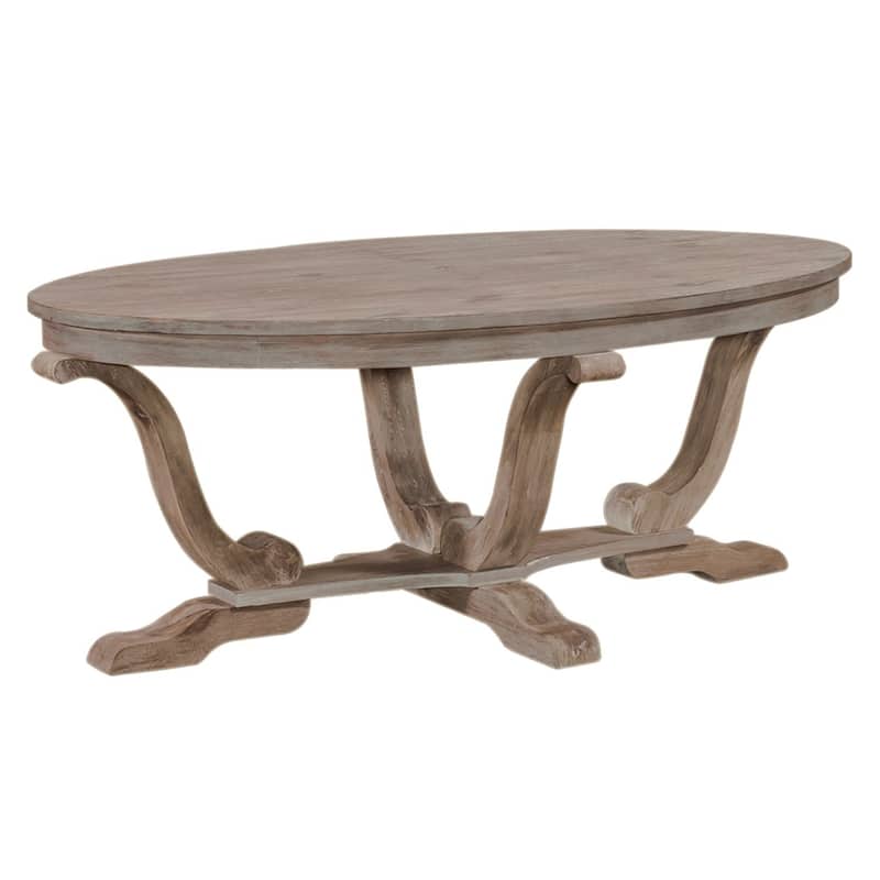 Liberty Furniture Greystone Mill Oval Cocktail Table - W48" x D28" x H19"
