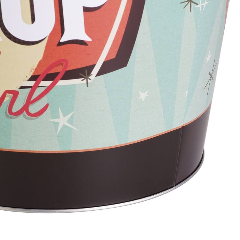 American Art Decor Decorative Metal Trash Can Garbage Bin Waste Basket